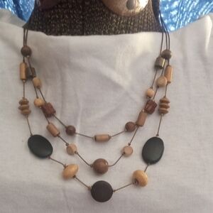 Ny&Co Vintage Wood Necklace